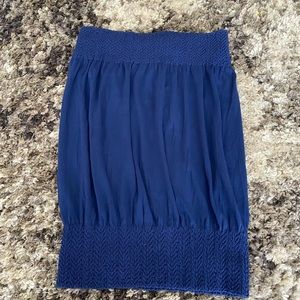 Navy Blue Stretchy Strapless Top